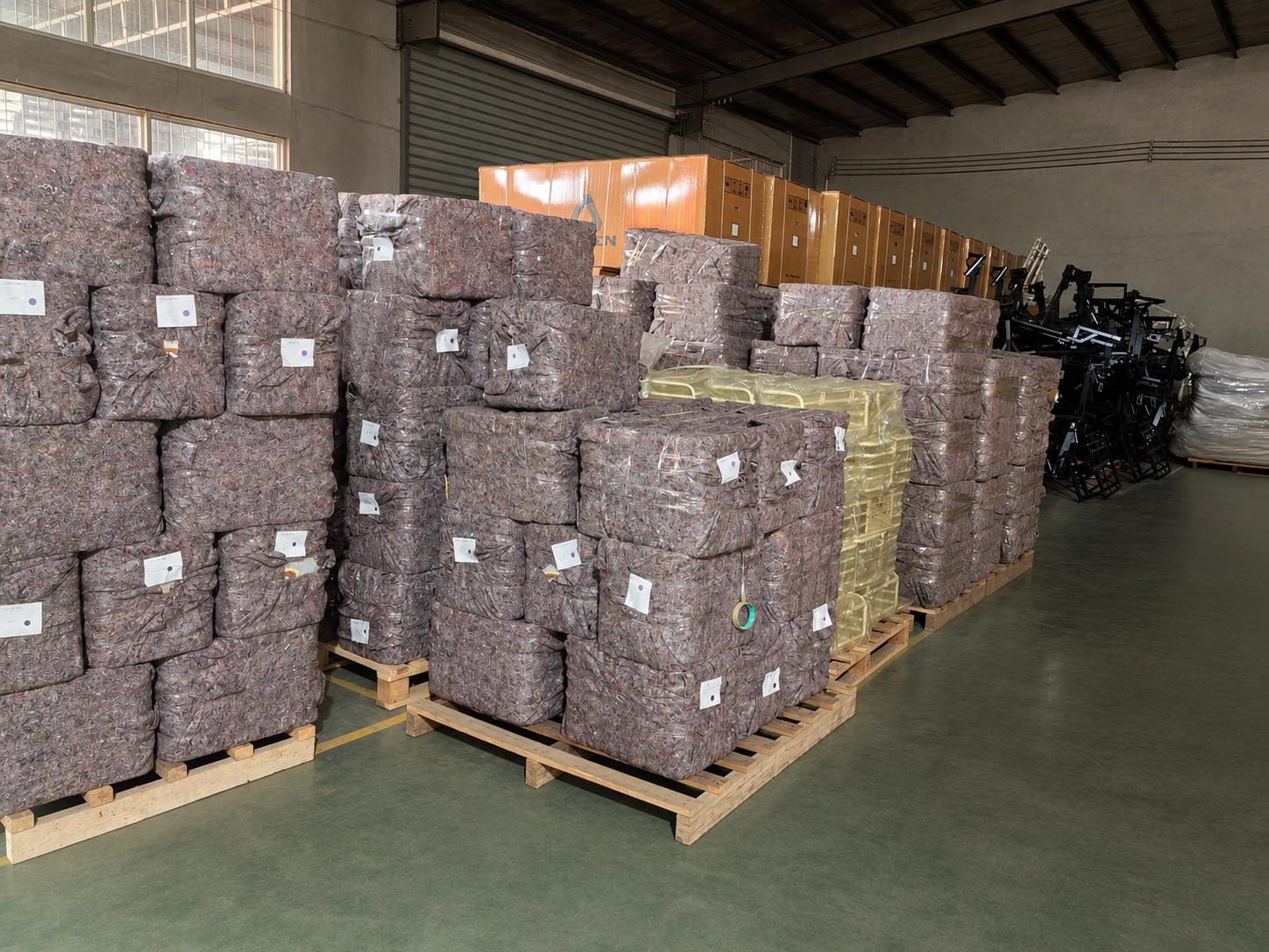 Packed parts and export stock